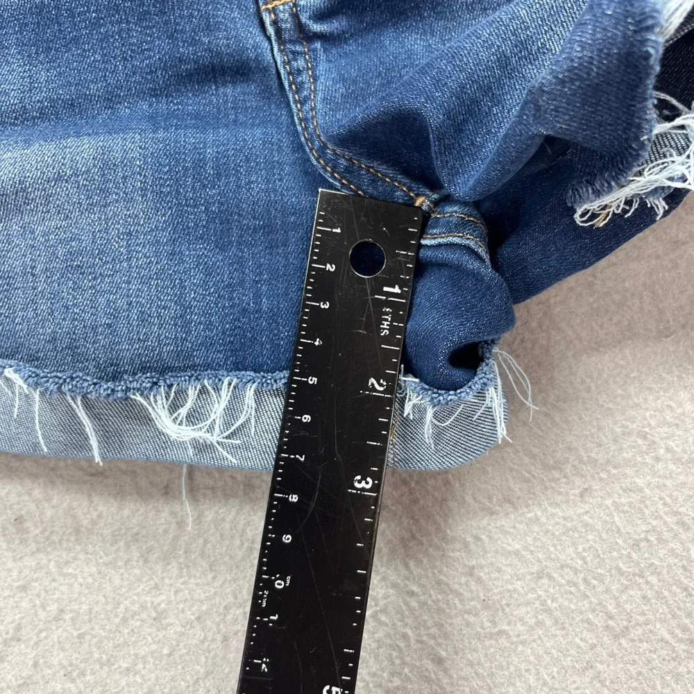 Madewell Denim Shorts Women 28 Blue Jorts High Rise Frayed Raw Hem Cutoff Summer